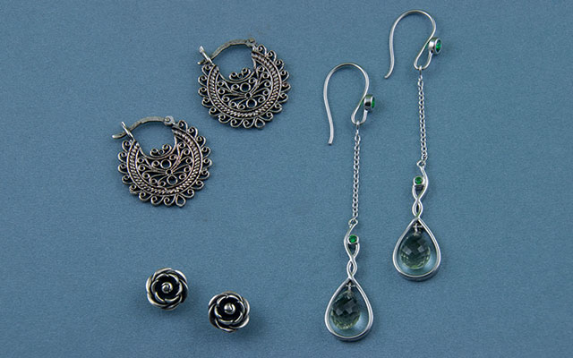 Silver Earrings for Women Online
